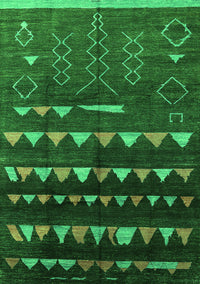 Solid Green Modern Rug, urb1253grn