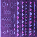 Square Machine Washable Solid Purple Modern Area Rugs, wshurb1253pur