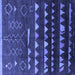 Square Machine Washable Solid Blue Modern Rug, wshurb1253blu