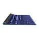 Sideview of Solid Blue Modern Rug, urb1253blu