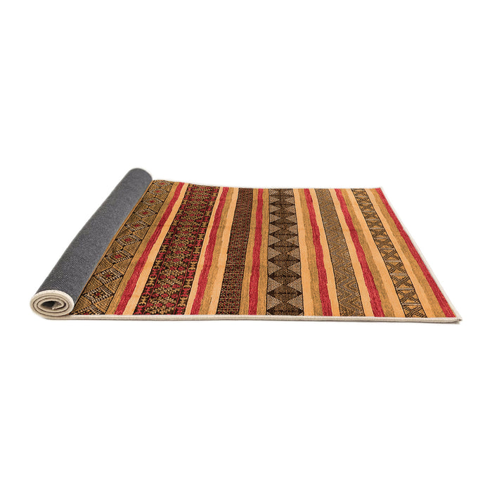 Sideview of Solid Orange Modern Rug, urb1254org