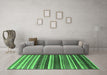 Machine Washable Solid Emerald Green Modern Area Rugs in a Living Room,, wshurb1254emgrn