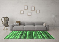 Machine Washable Solid Emerald Green Modern Rug, wshurb1254emgrn