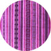 Round Solid Pink Modern Rug, urb1254pnk