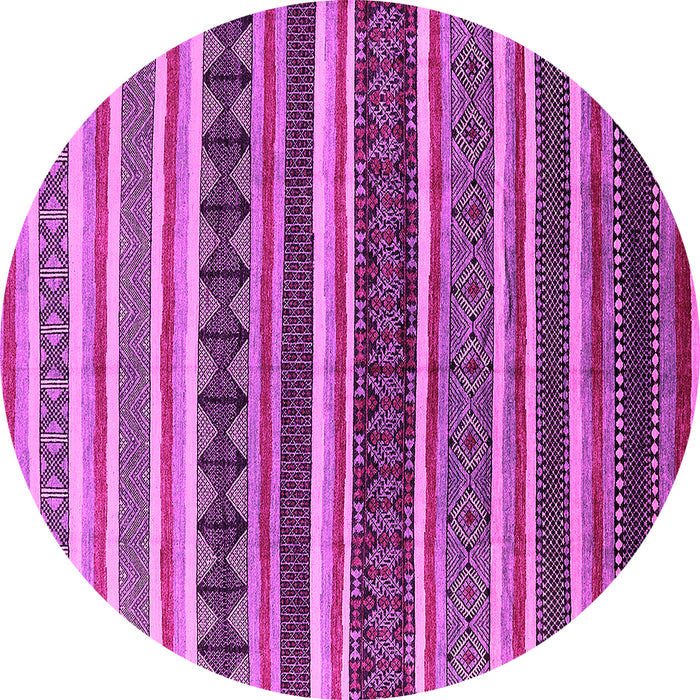 Round Machine Washable Solid Pink Modern Rug, wshurb1254pnk
