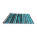 Sideview of Machine Washable Solid Light Blue Modern Rug, wshurb1254lblu