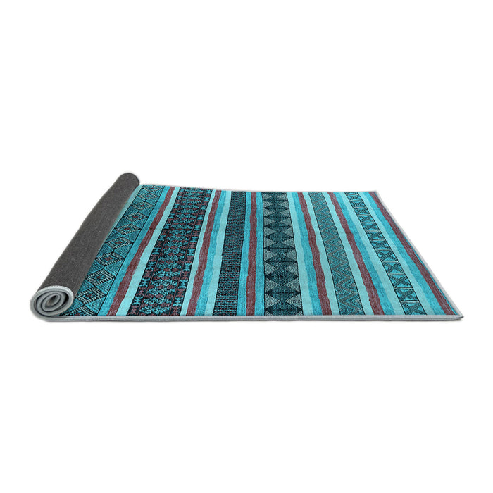 Sideview of Solid Light Blue Modern Rug, urb1254lblu