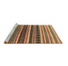 Sideview of Machine Washable Solid Brown Modern Rug, wshurb1254brn