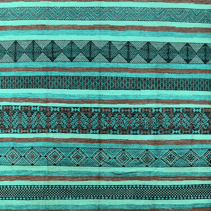 Solid Turquoise Modern Rug, urb1254turq