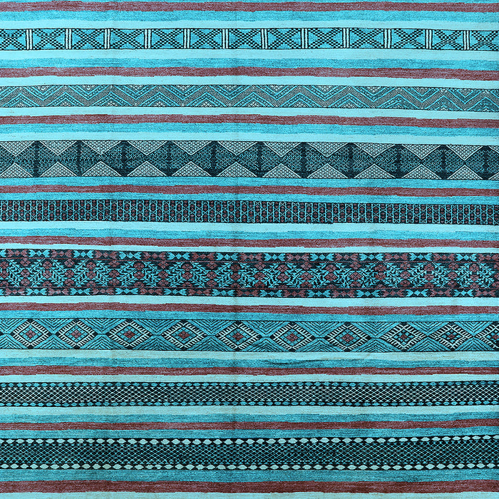 Square Solid Light Blue Modern Rug, urb1254lblu