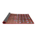 Sideview of Mid-Century Modern Copper Red Pink Solid Rug, urb1255