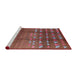 Sideview of Machine Washable Industrial Modern Copper Red Pink Rug, wshurb1255