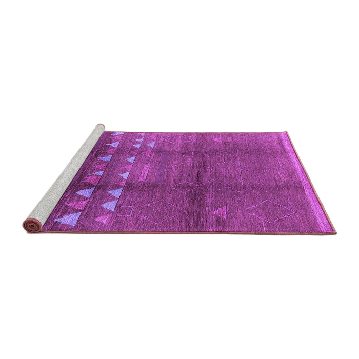 Sideview of Machine Washable Solid Purple Modern Area Rugs, wshurb1255pur