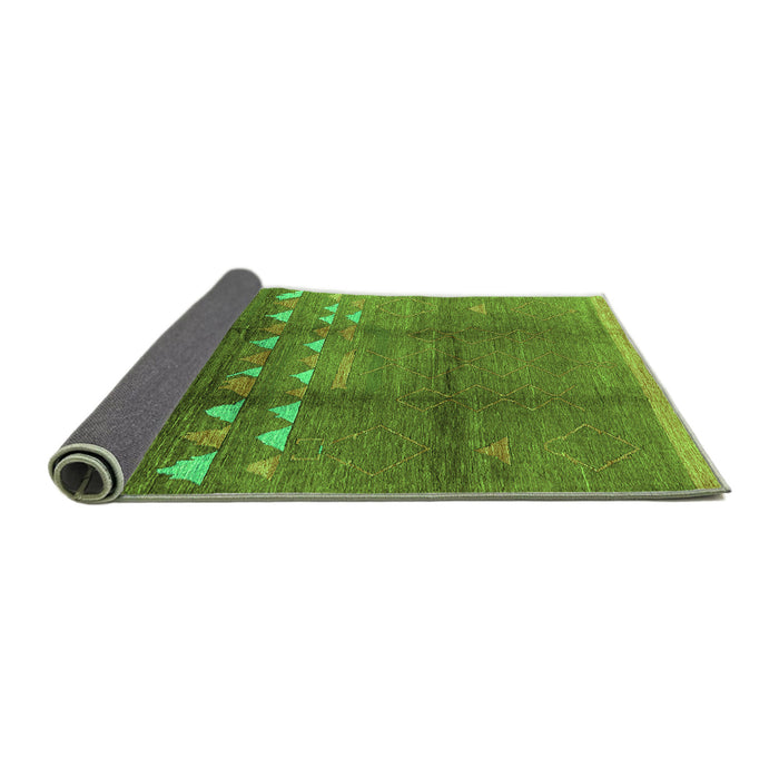Sideview of Solid Green Modern Rug, urb1255grn