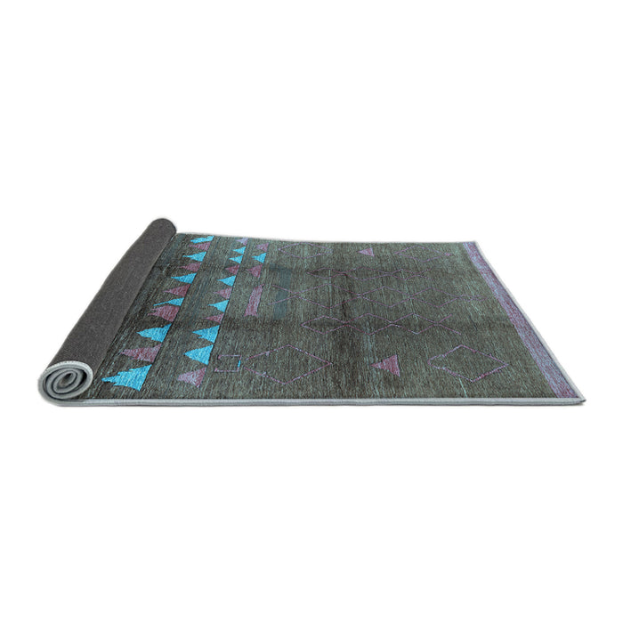 Sideview of Solid Light Blue Modern Rug, urb1255lblu
