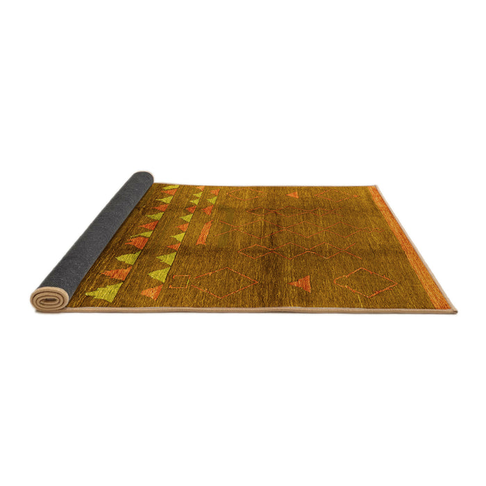 Sideview of Solid Yellow Modern Rug, urb1255yw