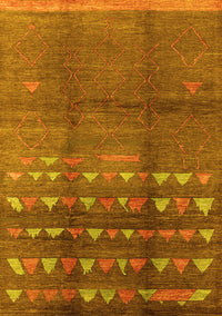 Solid Yellow Modern Rug, urb1255yw