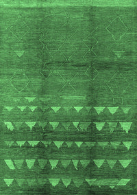 Solid Emerald Green Modern Rug, urb1255emgrn