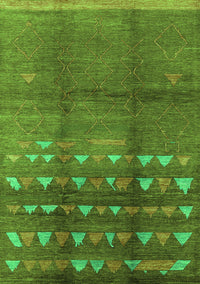 Solid Green Modern Rug, urb1255grn