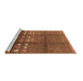 Sideview of Machine Washable Solid Brown Modern Rug, wshurb1255brn