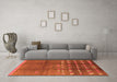 Machine Washable Solid Orange Modern Area Rugs in a Living Room, wshurb1255org
