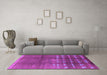 Machine Washable Solid Purple Modern Area Rugs in a Living Room, wshurb1255pur