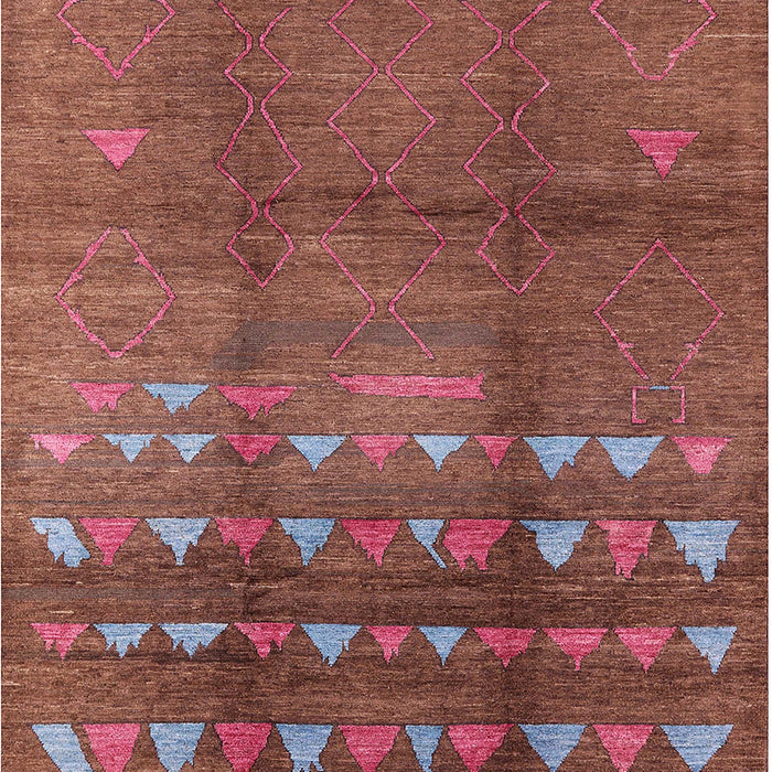 Mid-Century Modern Copper Red Pink Solid Rug, urb1255
