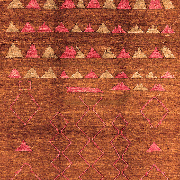 Machine Washable Solid Orange Modern Area Rugs, wshurb1255org