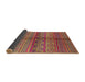 Sideview of Mid-Century Modern Crimson Red Solid Rug, urb1256