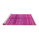 Sideview of Machine Washable Solid Pink Modern Rug, wshurb1256pnk