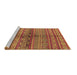 Sideview of Machine Washable Solid Brown Modern Rug, wshurb1256brn