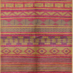 Square Machine Washable Industrial Modern Crimson Red Rug, wshurb1256