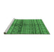 Sideview of Machine Washable Solid Emerald Green Modern Area Rugs, wshurb1256emgrn