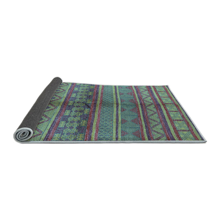 Sideview of Solid Light Blue Modern Rug, urb1256lblu