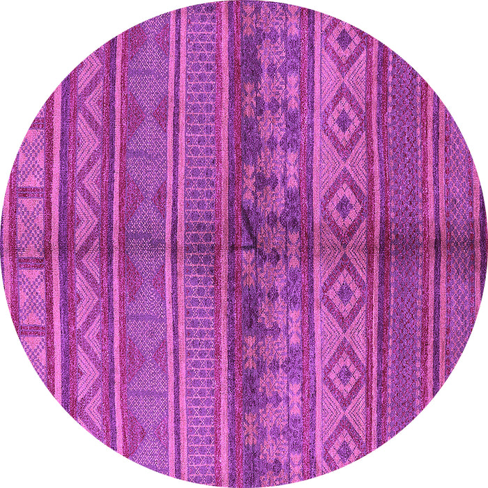 Round Solid Purple Modern Rug, urb1256pur