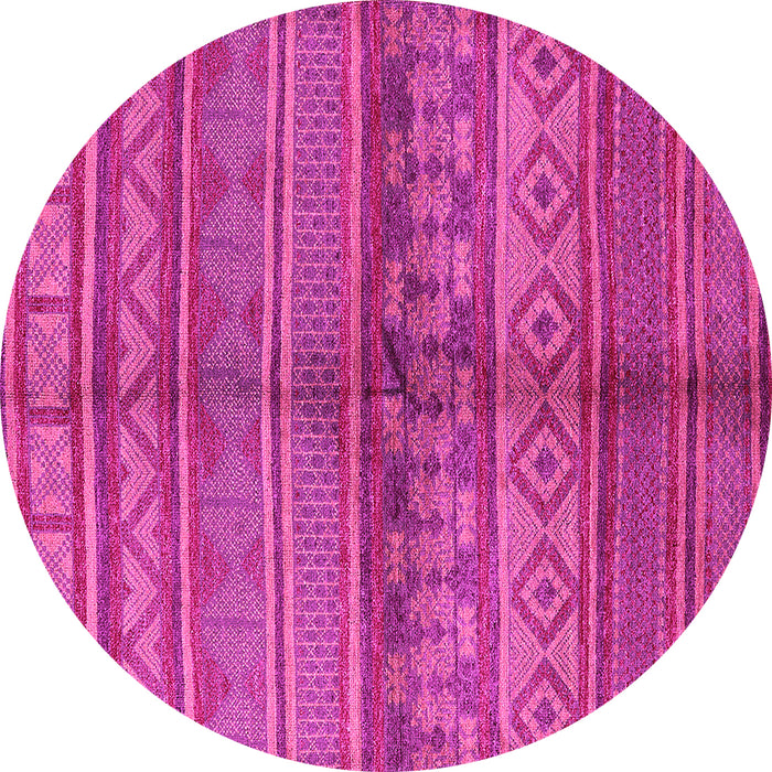 Round Solid Pink Modern Rug, urb1256pnk