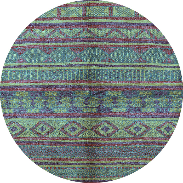 Round Solid Light Blue Modern Rug, urb1256lblu