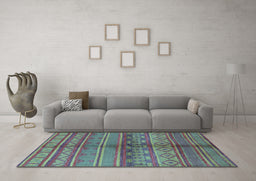 Machine Washable Solid Light Blue Modern Rug in a Living Room, wshurb1256lblu