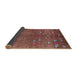 Sideview of Mid-Century Modern Copper Red Pink Solid Rug, urb1257