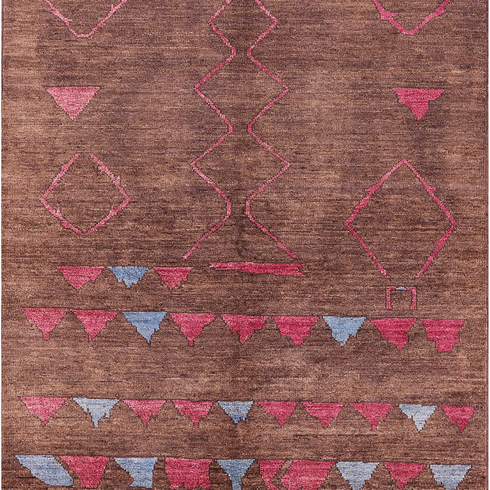 Mid-Century Modern Copper Red Pink Solid Rug, urb1257