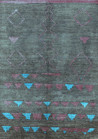 Solid Light Blue Modern Rug, urb1257lblu