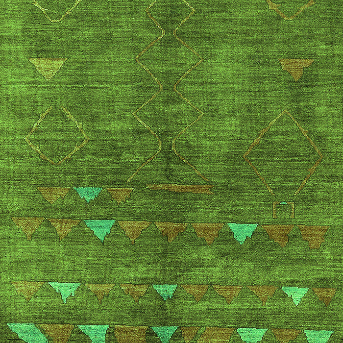 Machine Washable Solid Green Modern Area Rugs, wshurb1257grn