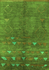 Solid Green Modern Rug, urb1257grn