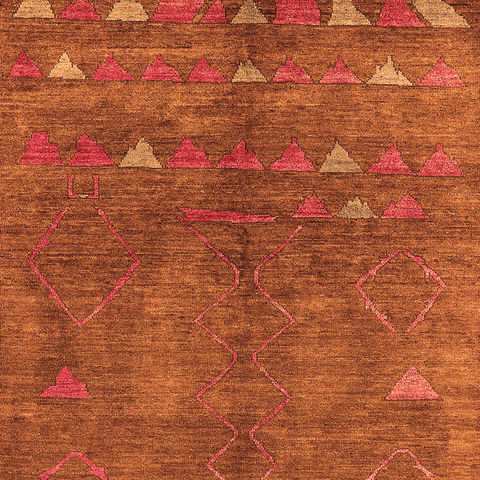 Machine Washable Solid Orange Modern Area Rugs, wshurb1257org