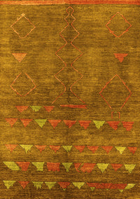 Solid Yellow Modern Rug, urb1257yw