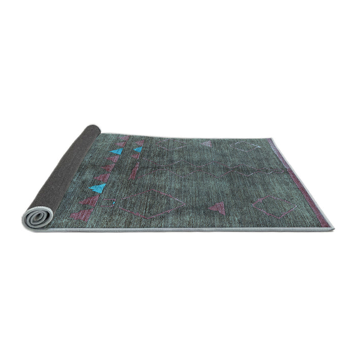 Sideview of Solid Light Blue Modern Rug, urb1257lblu