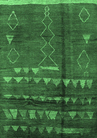 Solid Emerald Green Modern Rug, urb1258emgrn