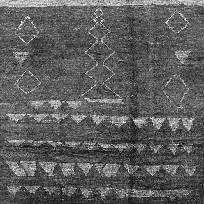 Square Solid Gray Modern Rug, urb1258gry