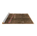 Sideview of Machine Washable Solid Brown Modern Rug, wshurb1258brn