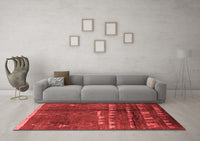 Machine Washable Solid Red Modern Rug, wshurb1258red